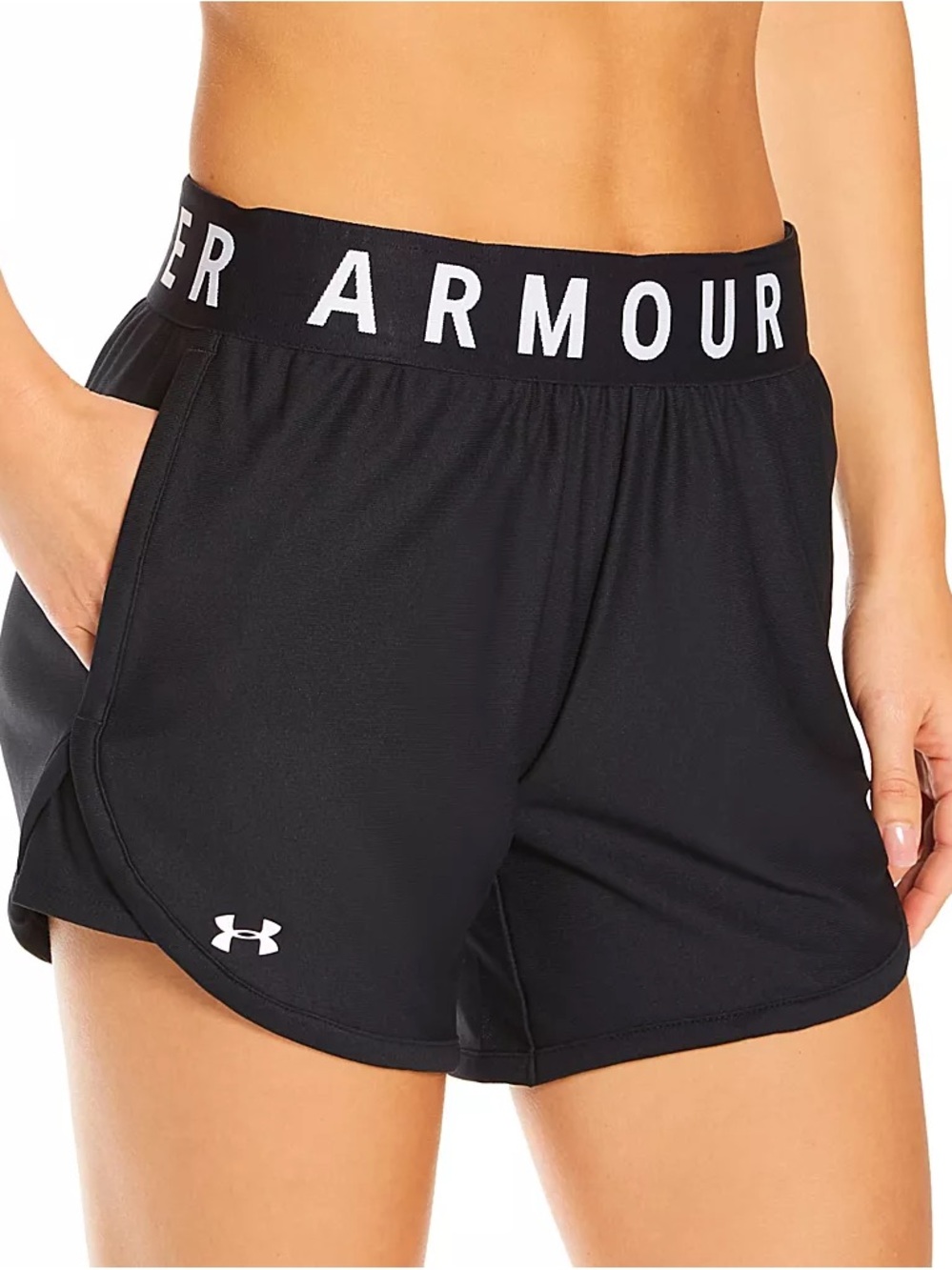 Under Armour Women's Play Up 5in Shorts Black Sz Small